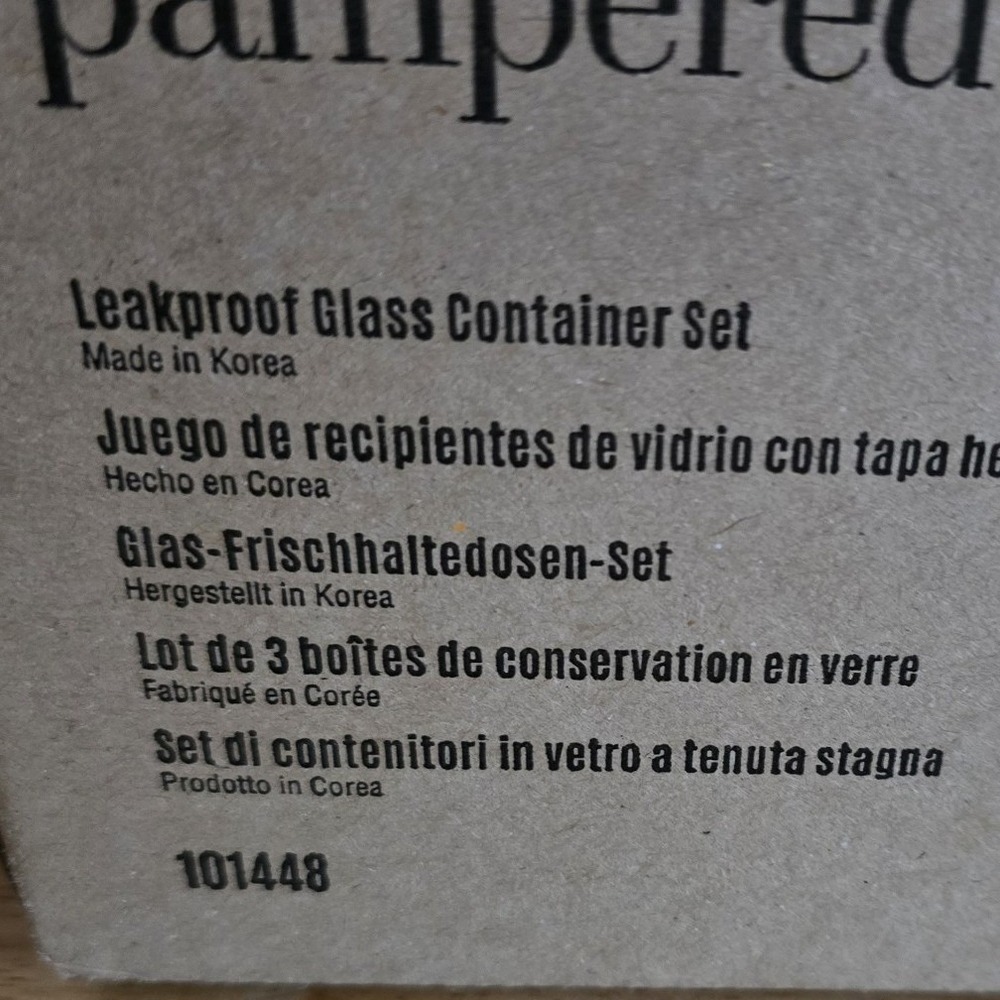 Pampered Chef 101448 Leakproof Glass Container Set Clear Multicolor Nesting - Picture 5 of 5